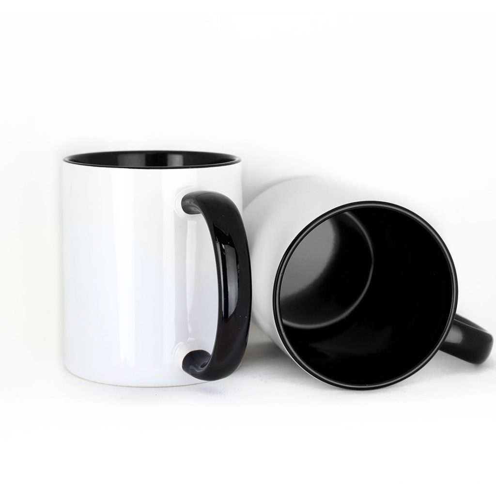Tasse à café lance et intérieur couleur 11oz
