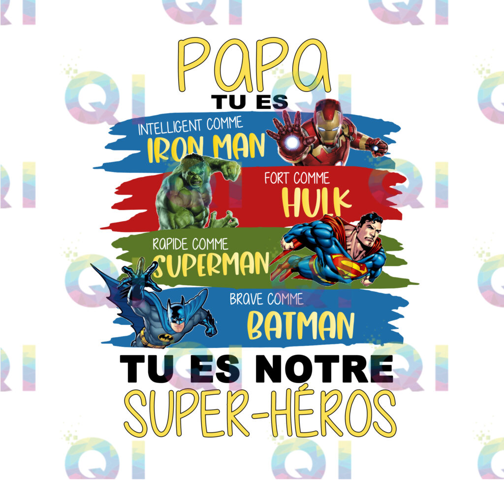 Fichier numérique PNG - Papa super héros