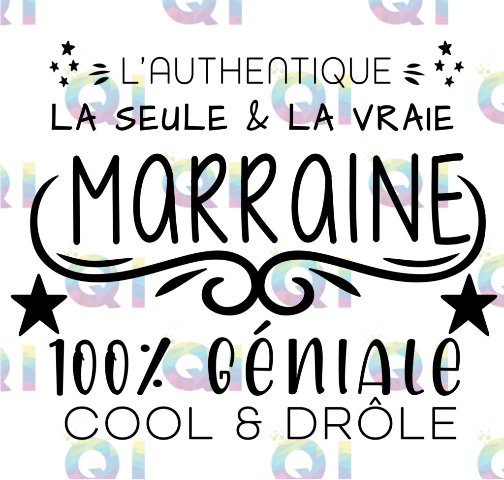 Fichier numérique PNG - Authentique marraine