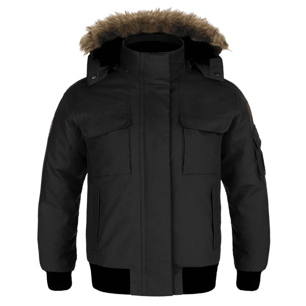 Intense -Héritage54- Blouson Aviateur pour Grand Froid avec Capuchon Amovible pour femme